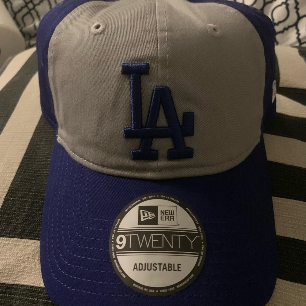 New Era Adjustable LA logo Blue and Gray Cap